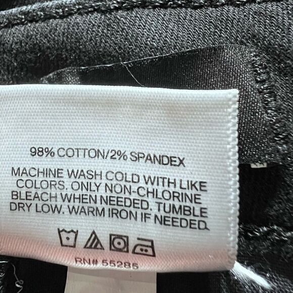 Express slim denim jean shorts cut off style black size 38 - Picture 13 of 13